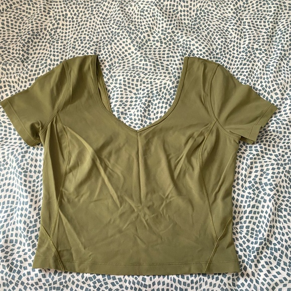 Lululemon Align Tee Green Sz 8 - Picture 3 of 4